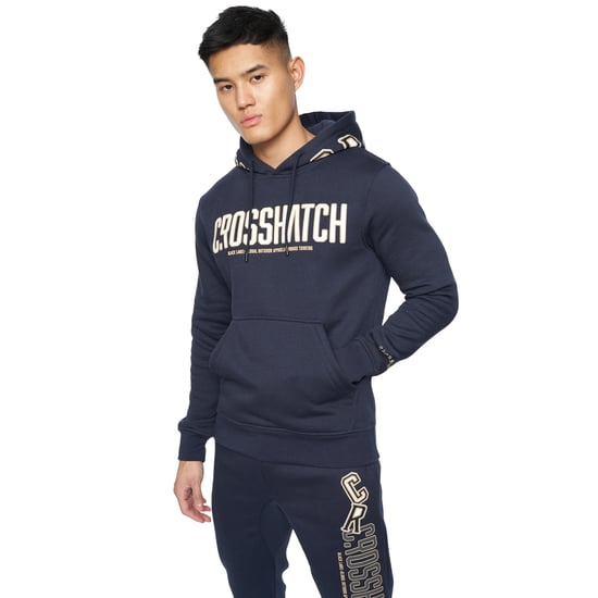 Crosshatch - "Doddington" Kapuzenpullover für Herren (Marineblau) - Image 1