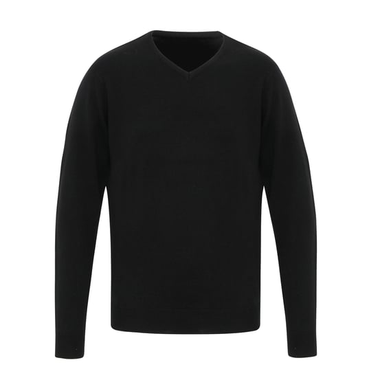 Premier Mens Essential Acryl Pullover mit V-Ausschnitt (Schwarz) - Image 1
