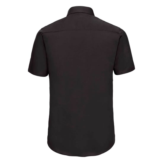 Russell Collection Herren Kurzarm Hemd (Schwarz), pflegeleicht - Image 2