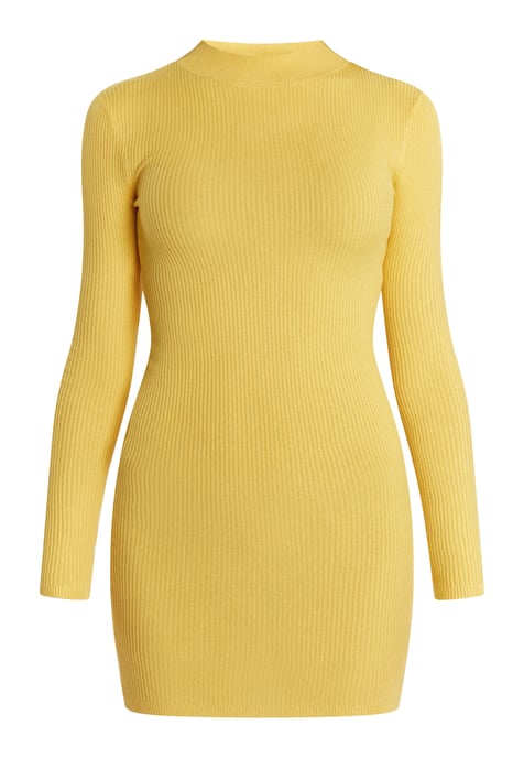 Mymo Strickkleid mini Damen Höllengelb - Image 1