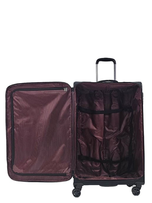Lightweight Black 8 Wheel Luggage Suitcases Set of 3