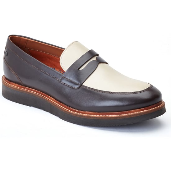 Base London Sid Leder Herren Braun/Beige Loafer - Image 1