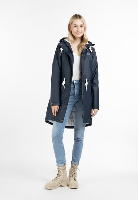 ICEBOUND Wattierter Regenmantel Damen Marine - Image 2