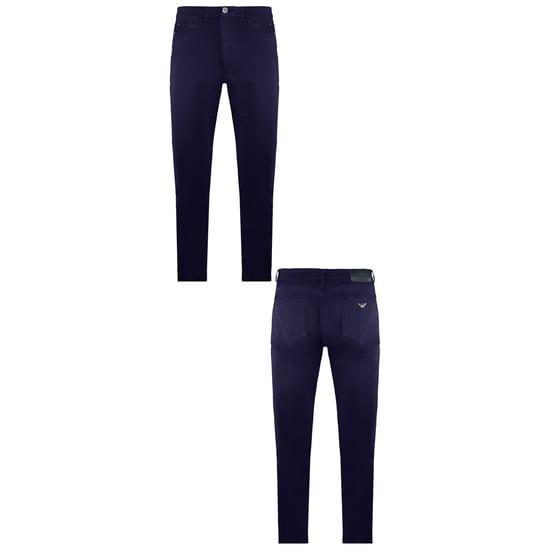 Emporio Armani Slim Fit Herren Navy Chino Hosen - Image 3