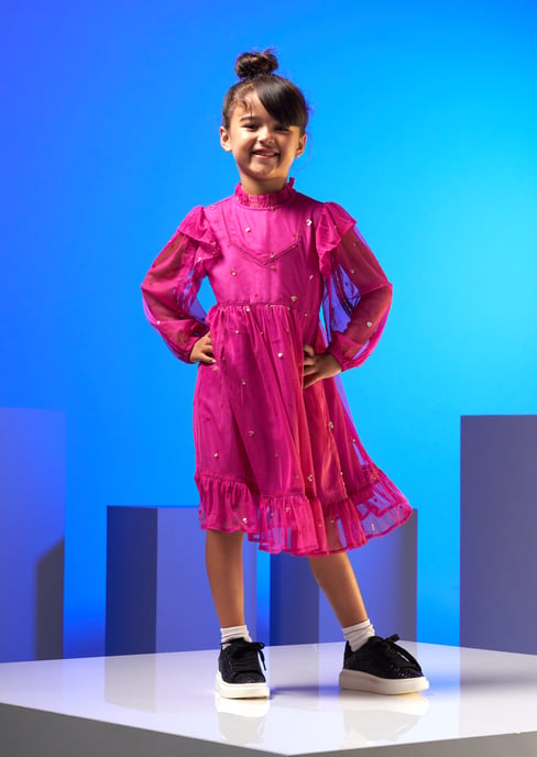 Lucinda Squin Scatter Mesh Dress