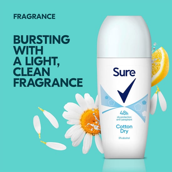 Sure Women Roll On Cotton Dry AntiPerspirant Deodorant 48Hrs Protection, 3x50ml