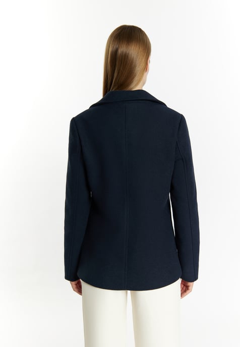 Dreimaster Cabanjacke aus Wollgemisch Damen nachtblau - Image 4