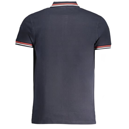 Cavalli Class Tipped Collar Toned Logo Navy Blue Polo Shirt