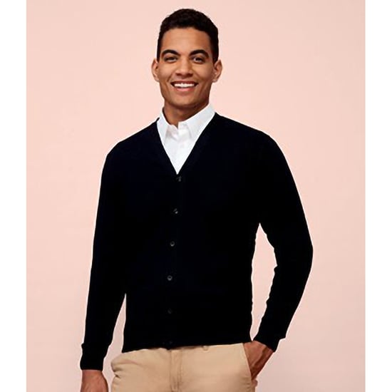 SOLS Goldene Herren Strickjacke mit V-Ausschnitt (Schwarz) - Image 4