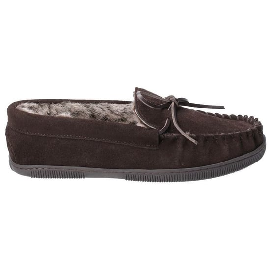 Hush Puppies Herren Ace Slip On Leder Pantoffel (Schokolade) - Image 3