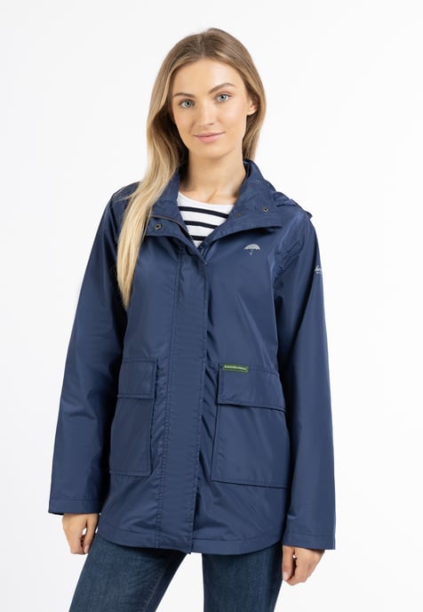 Schmuddelwedda Regenjacke - recyceltes Material Damen Marine - Image 2