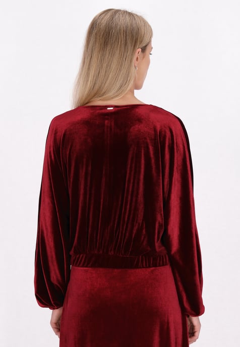 Dreimaster Bluse Damen dunkelrot - Image 4