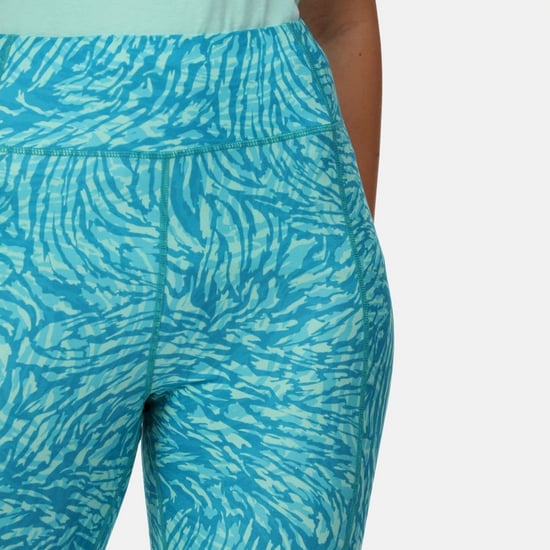 Regatta Womens/Ladies Holeen II Animal Print Leggings (Enamel Blue)