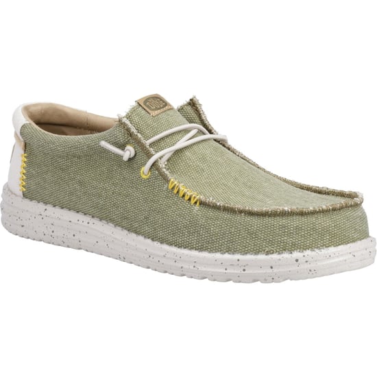 HEYDUDE Wally Coastline Canvas Herren Olive Bootsschuhe - Image 1