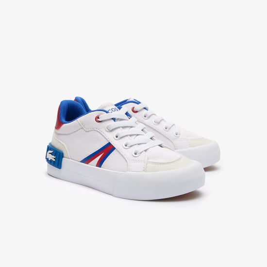 Boy's Lacoste Infants L004 Trainers in White red