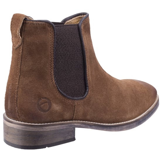 Cotswold Mens Corsham Stadt Leder ziehen auf Casual Chelsea Ankle Boots (Camel) - Image 4