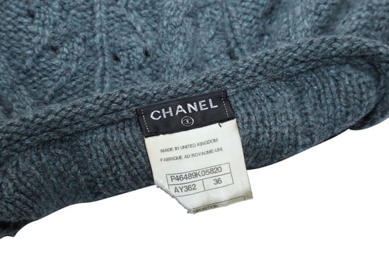 Chanel Kabelstrick-Cardigan aus türkisfarbenem Kaschmir - Image 4