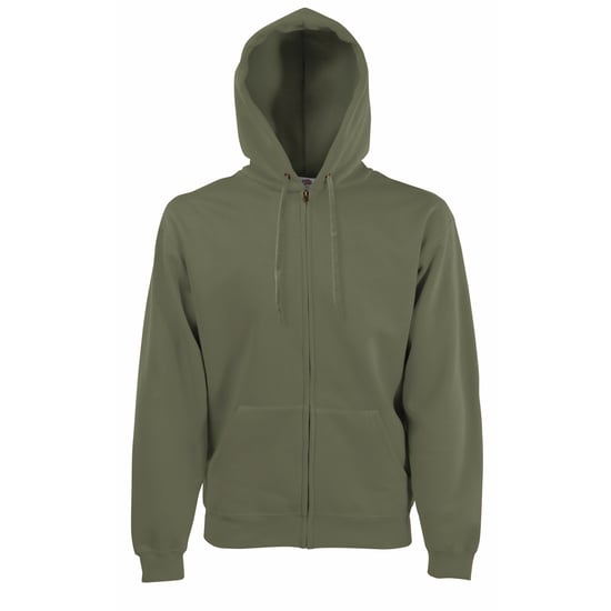 Fruit Of The Loom Herren Premium 70/30 Zip-Up Sweatshirt / Hoodie mit Kapuze (Classic Olive) - Image 1