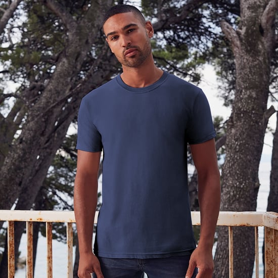 Fruit Of The Loom Herren Iconic 195 Ringspun Premium Tshirt (Marine) - Image 2