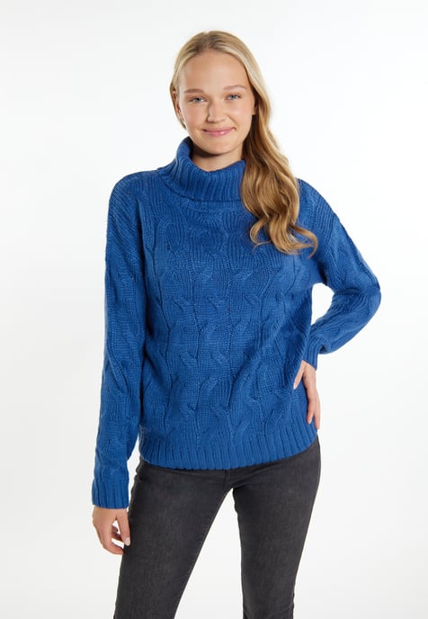 Mymo Strickpullover Damen Marine - Image 3