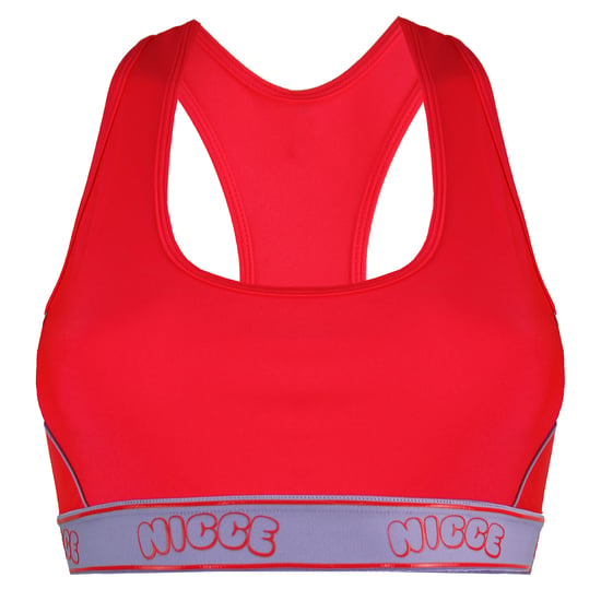 Nicce Sleeveless Pink Womens Carbon Racerback Sports Bra 203 2 15 04 0307