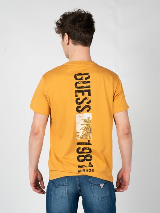Guess T-Shirt Mirage Herren orange - Image 4