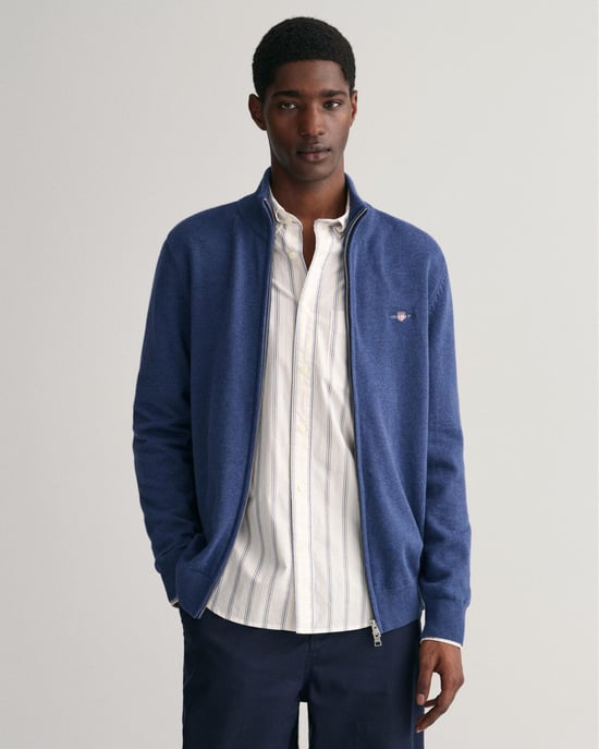 Gant Casual Cotton Zip Strickjacke - Image 1