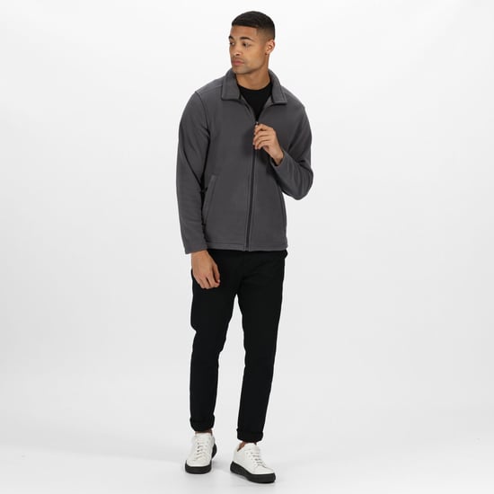 Regatta Mens Plain Micro Fleece Full Zip Jacket (Layer Lite) (Seal Grey)