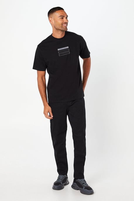 Burton Mens Black Cotton T Shirt Crew Neck Short Sleeve Versatile Casual