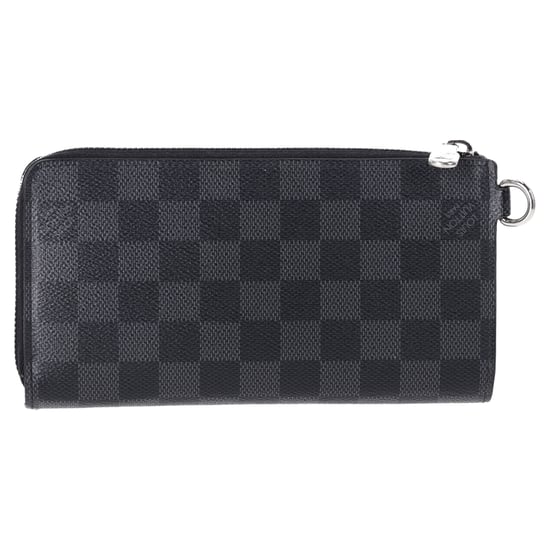 Louis Vuitton Dragonne Zippy Damier Geldbörse aus schwarzem beschichtetem Canvas - Image 3