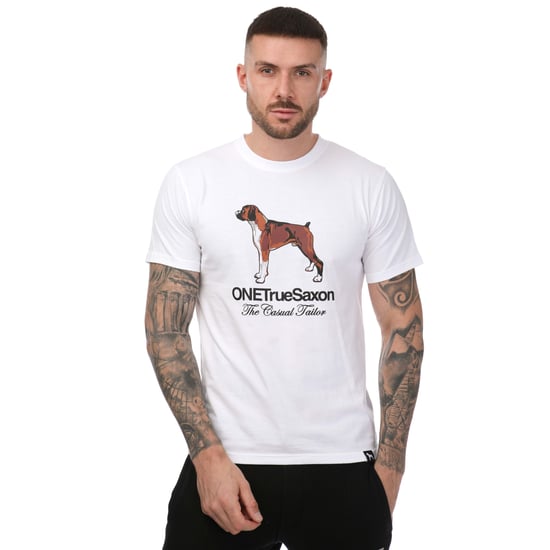 Men's One True Saxon Dawg T-Shirt in White - Image 1