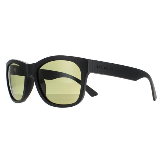 Serengeti Square Unisex Matte Black Saturn Green 555nm Chandler