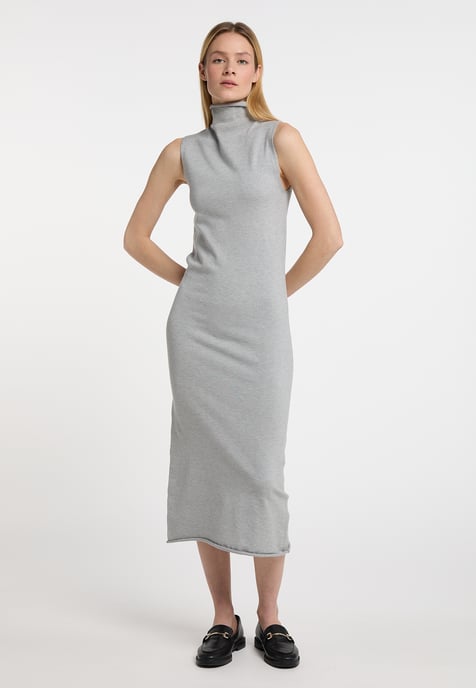 Dreimaster Strickkleid Damen Grau Melange - Image 2
