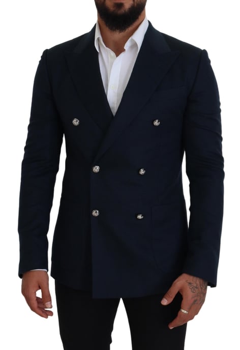 Dolce & Gabbana Herren Blauer Doppelreihiger Anzugblazer - Image 5