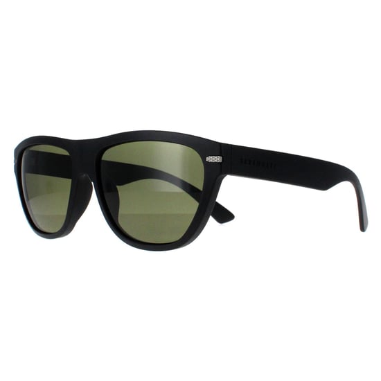 Serengeti Cat Eye Unisex Matt Schwarz Mineral Polarisiert 555nm Grün Pancho - Image 1
