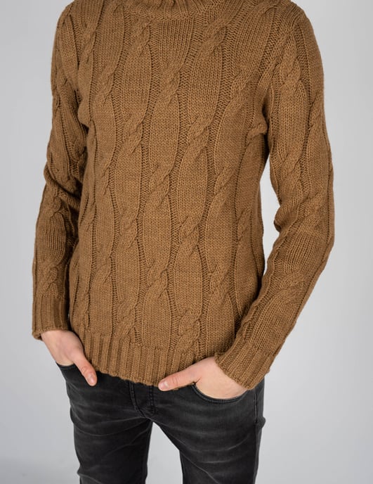 Xagon Man Pullover Turtleneck Herren beige - Image 5