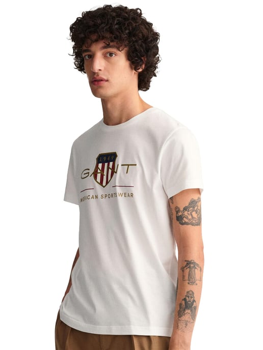 Gant | Herren T-Shirt mit Rundhalsausschnitt Archive Shield - Image 2