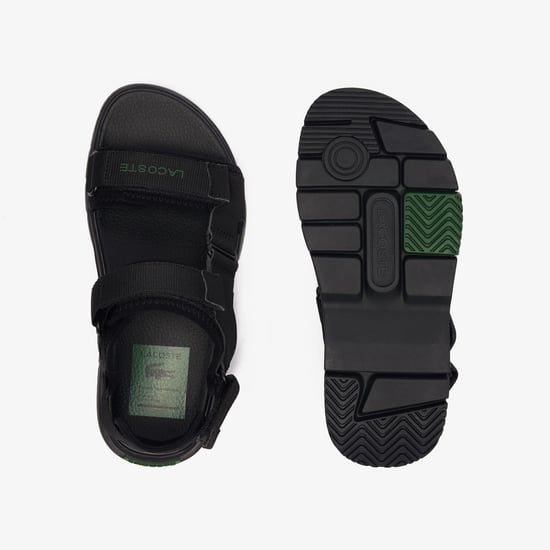 Women's Lacoste Suruga Premium Sandals in black green