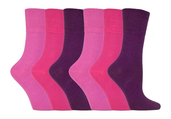 Damen 6er Pack nicht elastische Diabetikersocken mit handgekettelten Zehennähten - Image 1