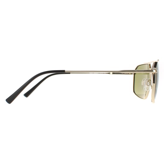 Serengeti Aviator Mens Shiny Light Gold Mineral Green 555nm Wayne