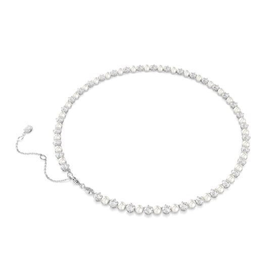 Swarovski 'Matrix Pearl' Damenhalskette aus Basismetall - Silber 5689623 - Image 5