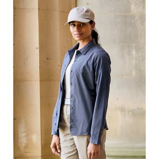 Craghoppers Womens/Ladies Expert Kiwi Long-Sleeved Shirt (Carbon Grey)