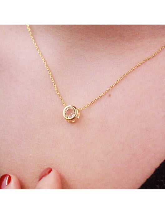 Mond-Anhänger - Gold und Kristall - Image 2