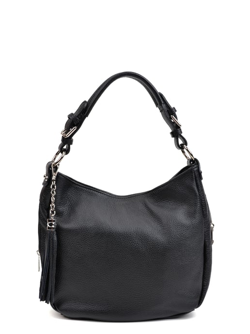 Anna Luchini SS22 AL 1516 Noir Cuir de vachette Sac - Image 1