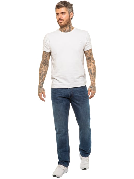 Enzo | Herren Designer Regular Fit Denim Jeans - Blau - Image 4
