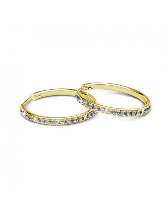 Schicke Ohrringe - Gold und Kristall - Image 3