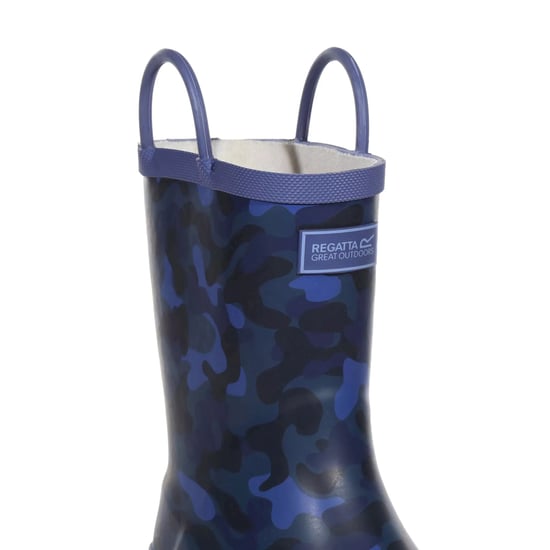 Regatta Childrens/Kids Minnow Camo Wellington Boots (Dark Denim)