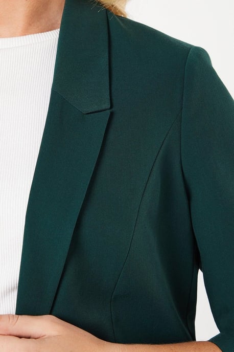 Ruched Sleeve Blazer