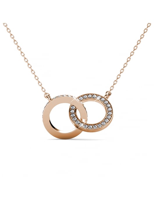 Parures Chic Circle Twin - Or Rosé et Cristal - Image 6