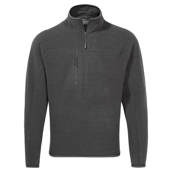 Craghoppers Mens gestrickt Hälfte Zip Fleece (Carbon Grey Marl) - Image 1
